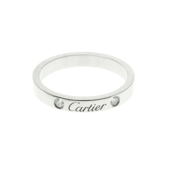 Cartier C De Cartier Diamond Wedding Ring Platinum Fashion Diamond Band Ring ...